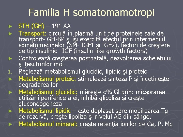 Familia H somatomamotropi ► ► ► 1. ► ► STH (GH) – 191 AA