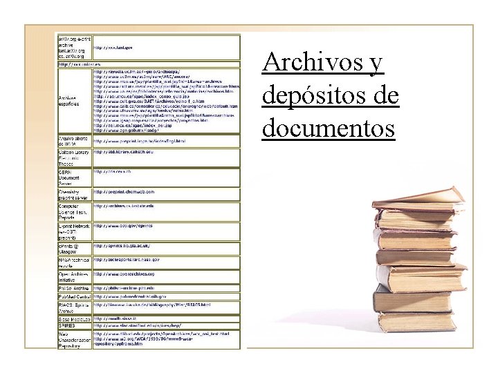 Archivos y depósitos de documentos 