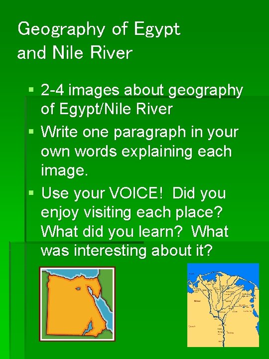 Geography of Egypt and Nile River § 2 -4 images about geography of Egypt/Nile