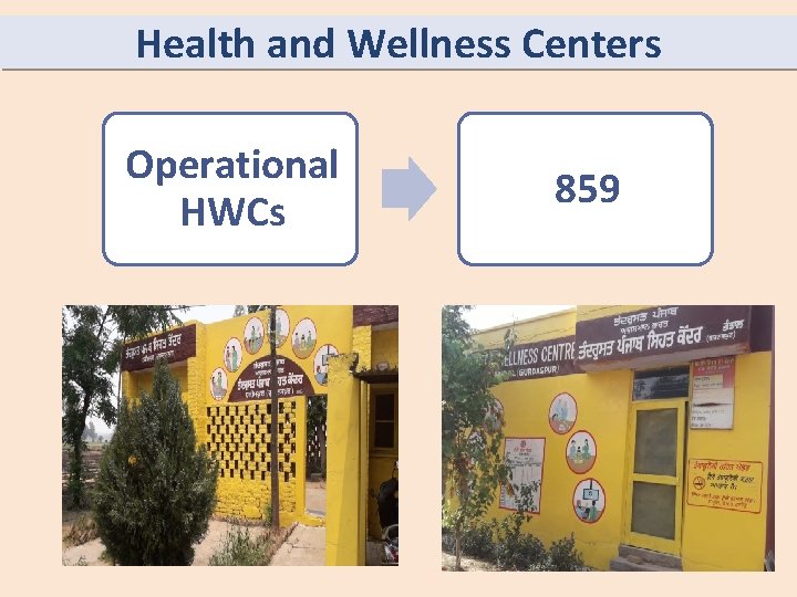 Health and Wellness Centers Operational HWCs 859 