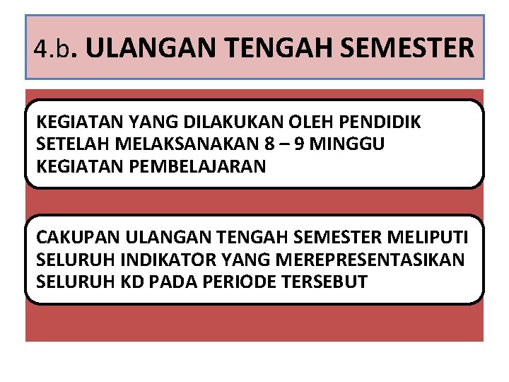 4. b. ULANGAN TENGAH SEMESTER KEGIATAN YANG DILAKUKAN OLEH PENDIDIK SETELAH MELAKSANAKAN 8 –