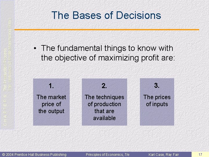 C H A P T E R 6: The Production Process: The Behavior of