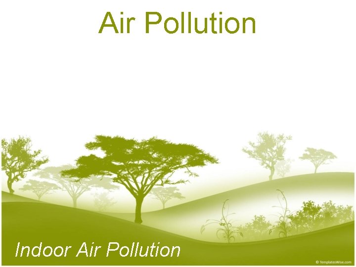 Air Pollution Indoor Air Pollution 
