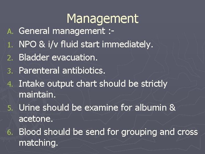 Management A. 1. 2. 3. 4. 5. 6. General management : NPO & i/v