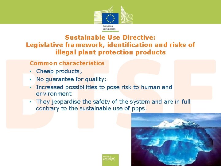 Sustainable Use Directive: Legislative framework, identification and risks of illegal plant protection products Common