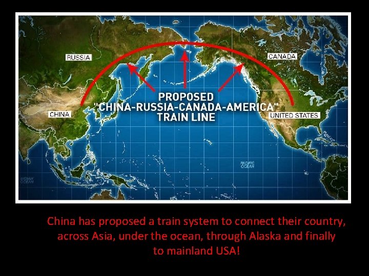 China has proposed a train system to connect their country, across Asia, under the