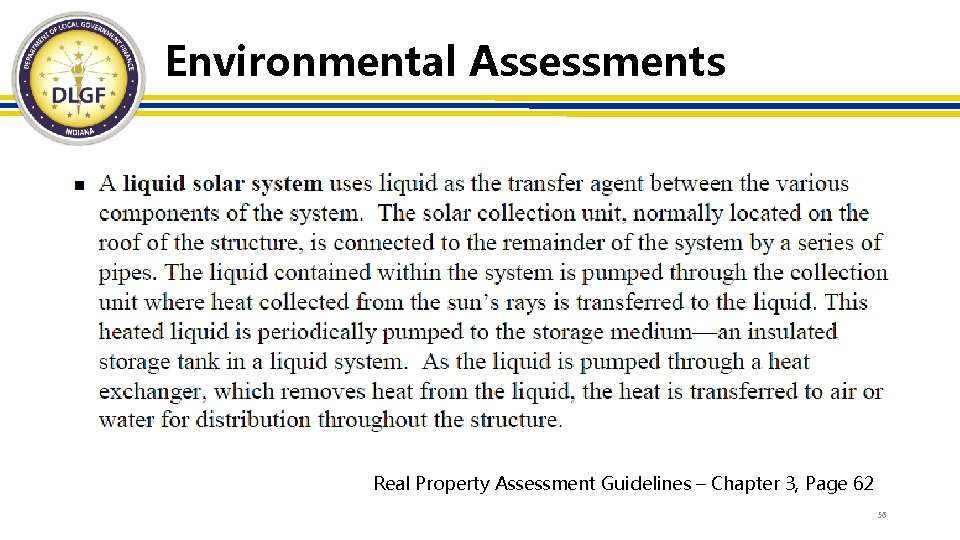 Environmental Assessments Real Property Assessment Guidelines – Chapter 3, Page 62 56 