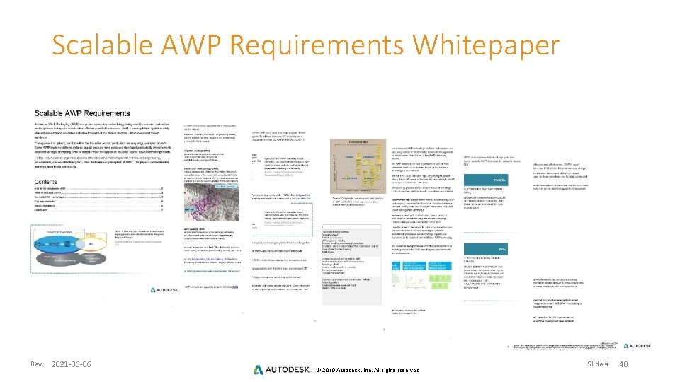 Scalable AWP Requirements Whitepaper Rev. 2021 -06 -06 © 2019 Autodesk, Inc. All rights