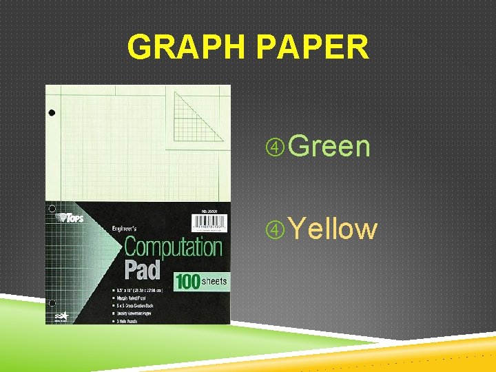 GRAPH PAPER Green Yellow 