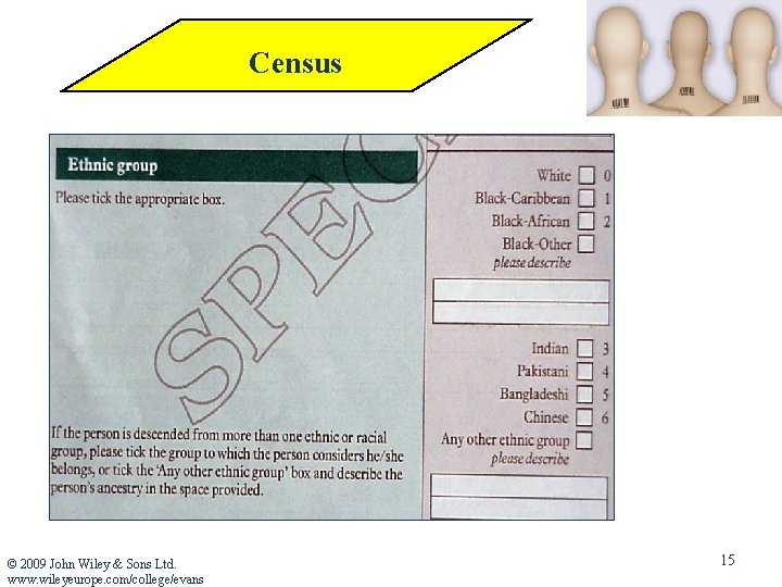 Census © 2009 John Wiley & Sons Ltd. www. wileyeurope. com/college/evans 15 