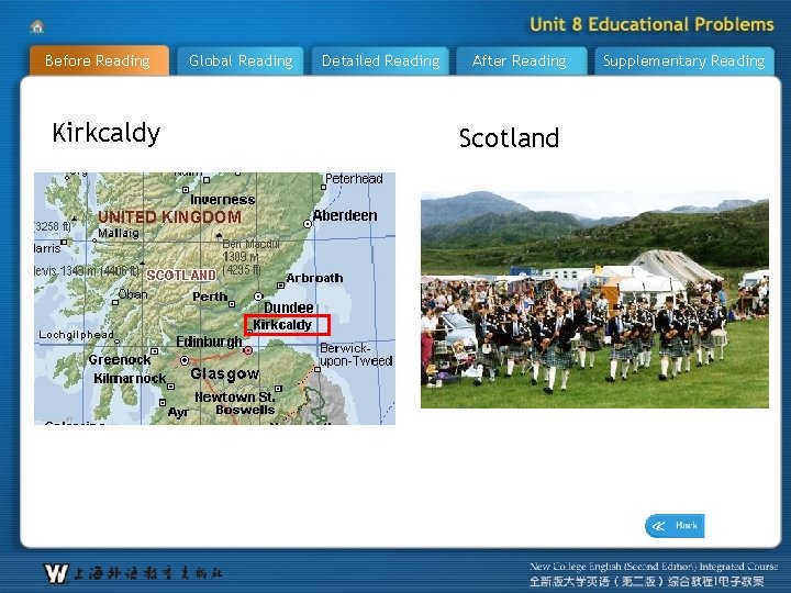 Before Reading Kirkcaldy Global Reading Detailed Reading After Reading Scotland Supplementary Reading 