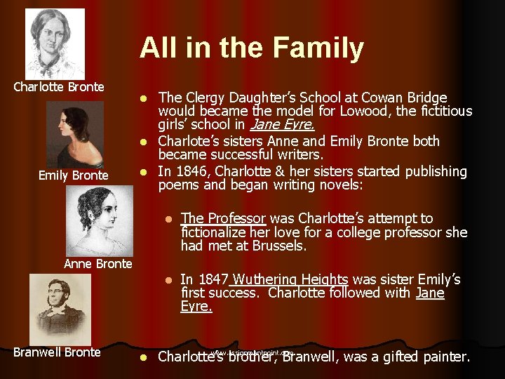 All in the Family Charlotte Bronte Emily Bronte The Clergy Daughter’s School at Cowan