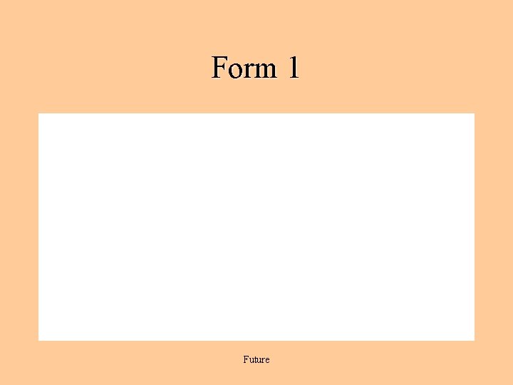 Form 1 Future 