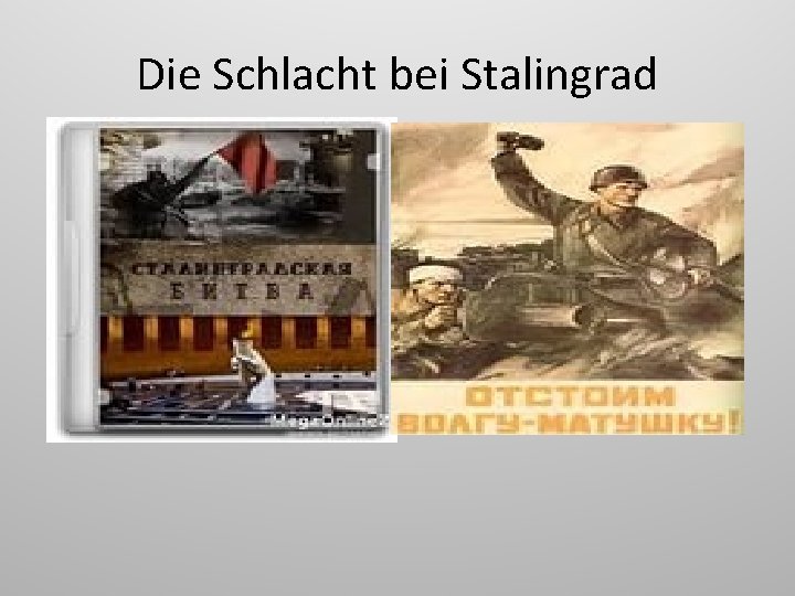 Die Schlacht bei Stalingrad 