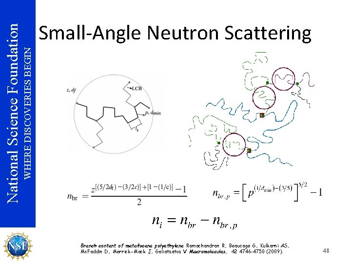 WHERE DISCOVERIES BEGIN National Science Foundation Small-Angle Neutron Scattering Branch content of metallocene polyethylene