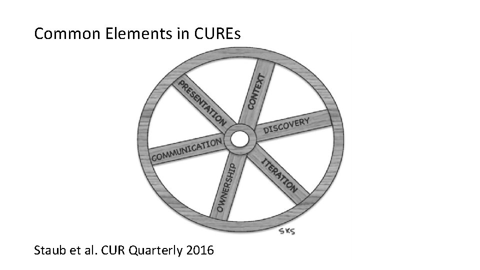 Common Elements in CUREs Staub et al. CUR Quarterly 2016 