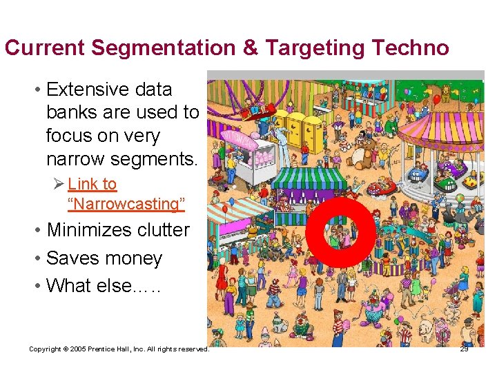 Current Segmentation & Targeting Techno • Extensive data banks are used to focus on