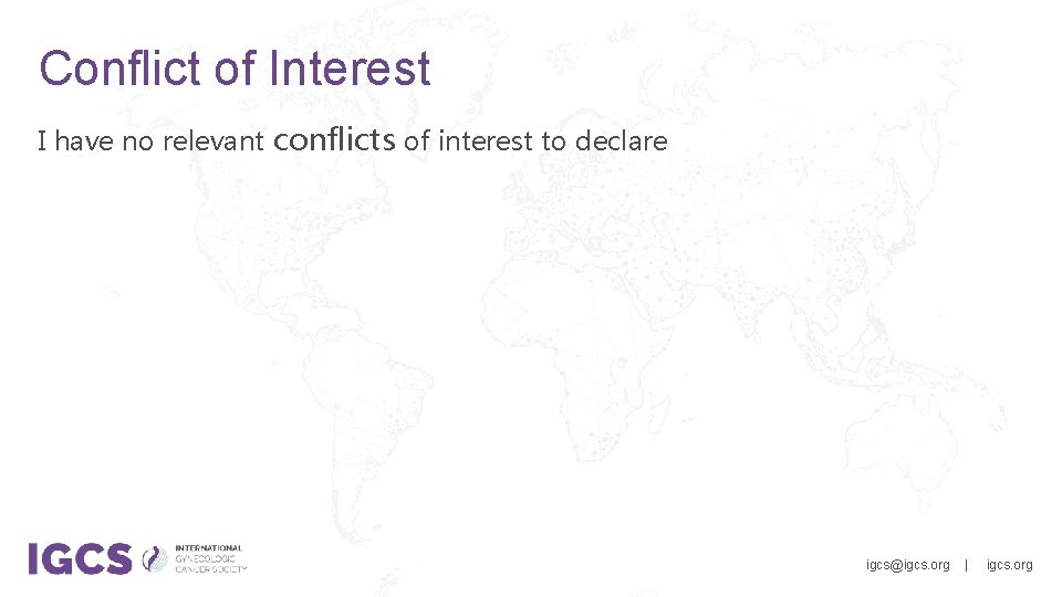 Conflict of Interest I have no relevant conflicts of interest to declare 502 -891