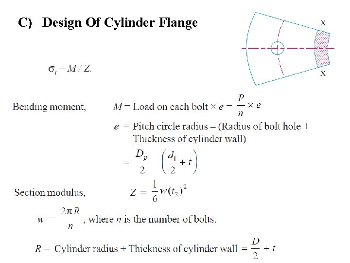 C) Design Of Cylinder Flange 