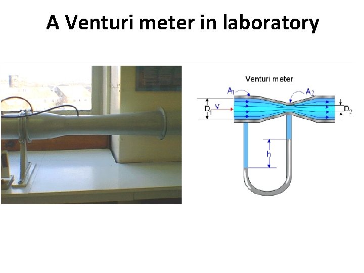 A Venturi meter in laboratory 