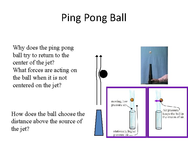 Ping Pong Ball Why does the ping pong ball try to return to the