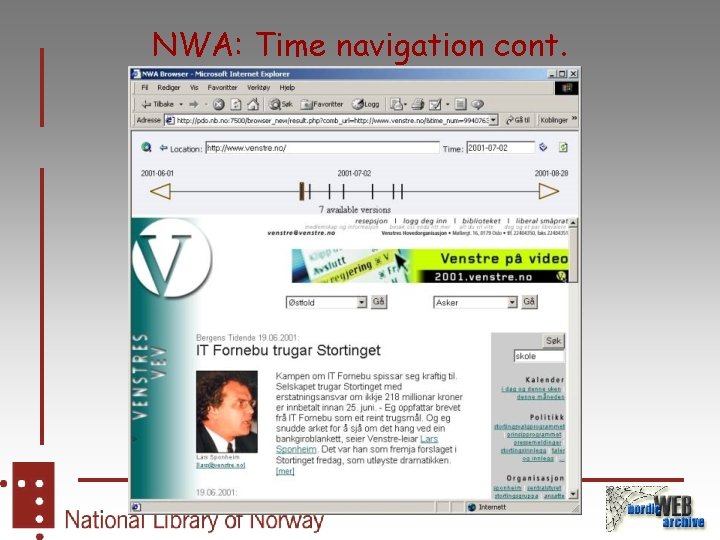 NWA: Time navigation cont. 