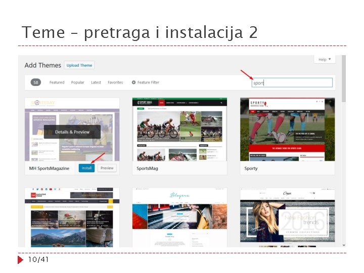 Teme – pretraga i instalacija 2 10/41 