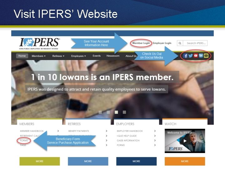 Visit IPERS’ Website 36 