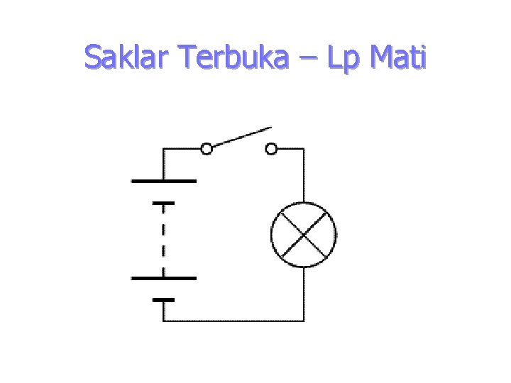 Saklar Terbuka – Lp Mati 