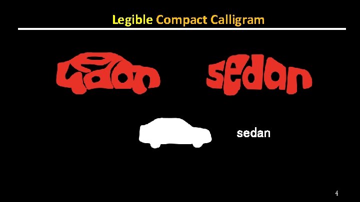 Legible Compact Calligram sedan 4 