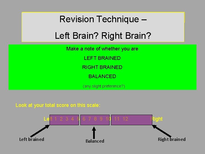 Revision Technique – Left brain? Right brain? Revision Technique – Left Brain? Right Brain? Revision Technique – Left brain? Right brain? Revision Technique – Left Brain? Right Brain?