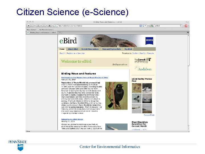 Citizen Science (e-Science) Citizen Science (e-Science)