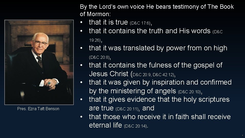 By the Lord’s own voice He bears testimony of The Book of Mormon: Pres.