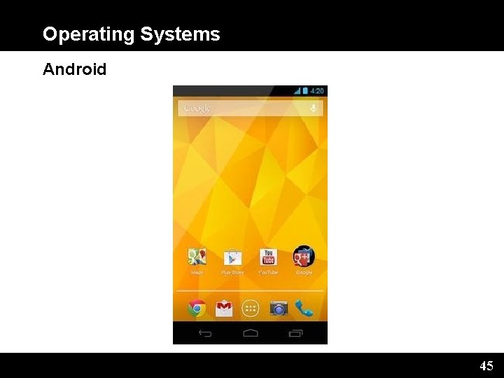 Operating Systems Android 45 