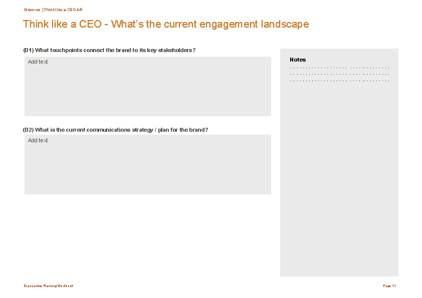 Discover | Think like a CEO 4/5 Think like a CEO - What’s the