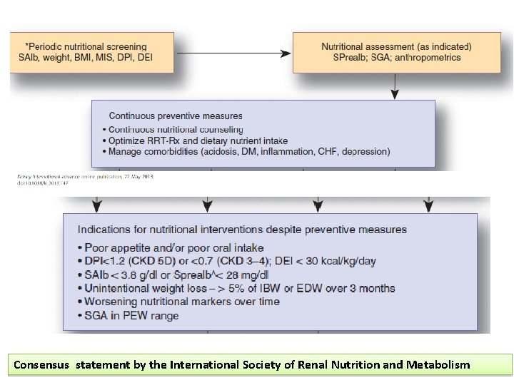 Consensus statement by the International Society of Renal Nutrition and Metabolism 