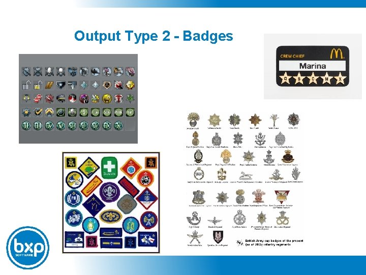 Output Type 2 - Badges 
