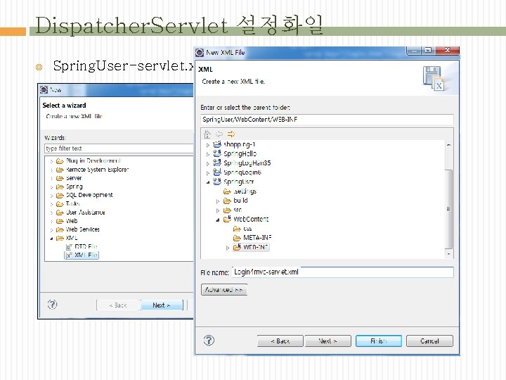 Dispatcher. Servlet 설정화일 Spring. User-servlet. xml 