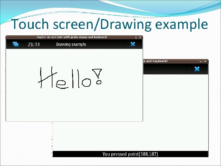 Touch screen/Drawing example 