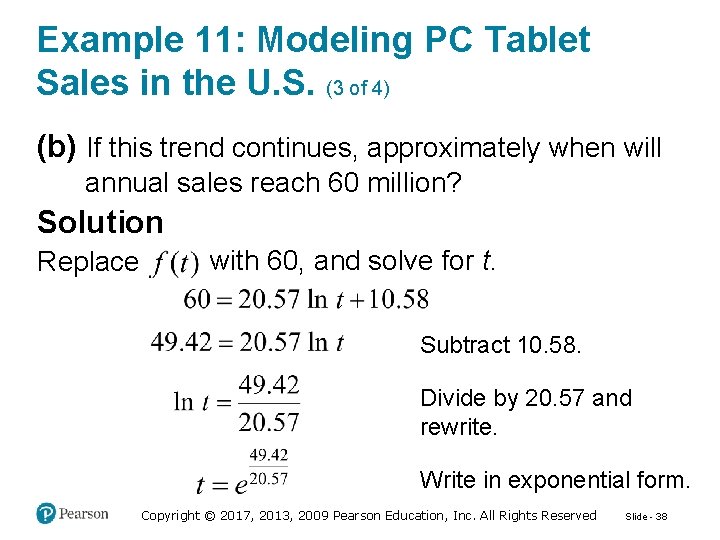 Example 11: Modeling PC Tablet Sales in the U. S. (3 of 4) (b)