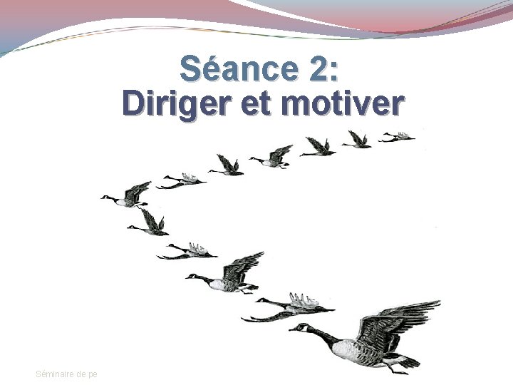 Séance 2: Diriger et motiver Séminaire de perfectionnement du district | District XXXX 