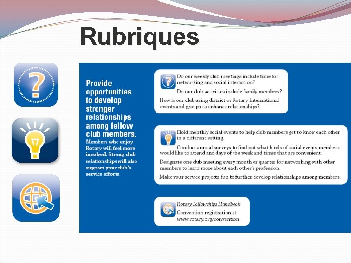 Rubriques 