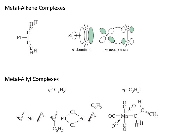 Metal-Alkene Complexes Metal-Allyl Complexes 
