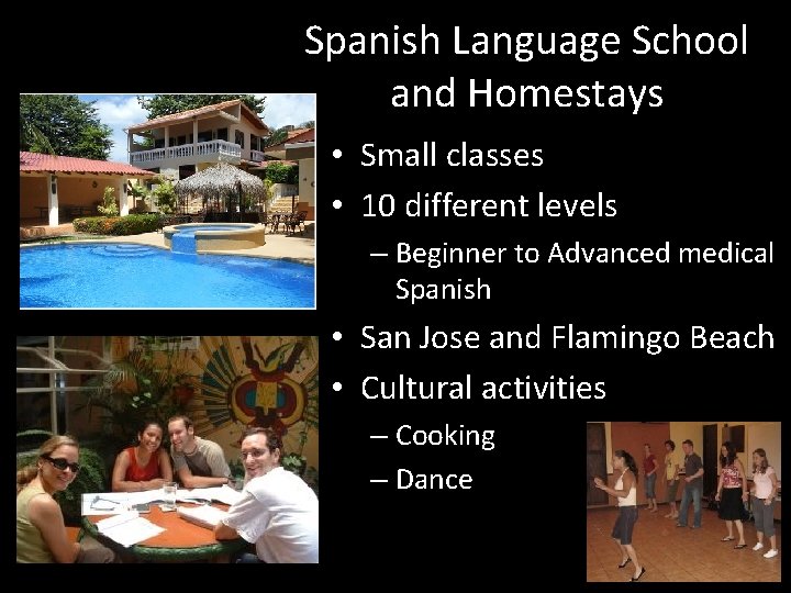 Spanish Language School and Homestays • Small classes • 10 different levels – Beginner