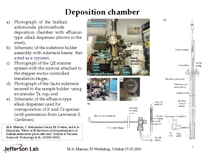 Deposition chamber a) Photograph of the bialkaliantimonide photocathode deposition chamber with effusiontype alkali dispenser