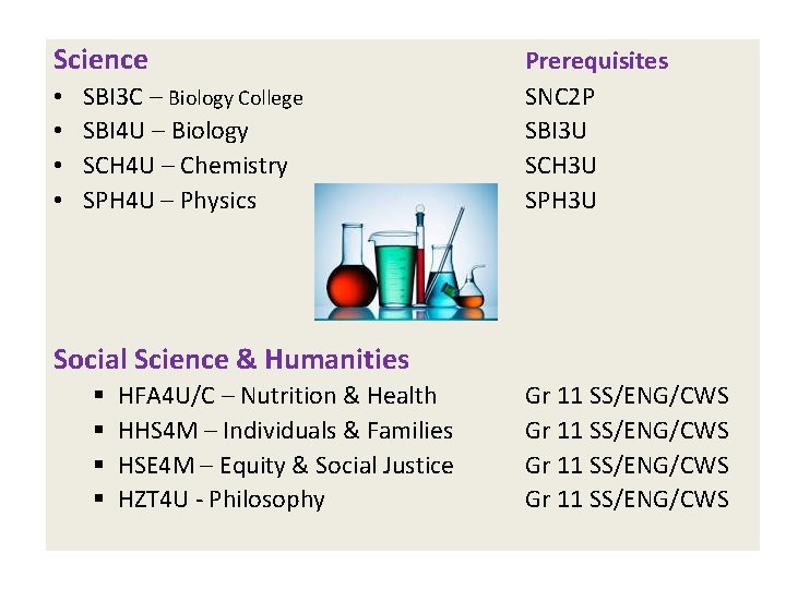 Science • • SBI 3 C – Biology College SBI 4 U – Biology