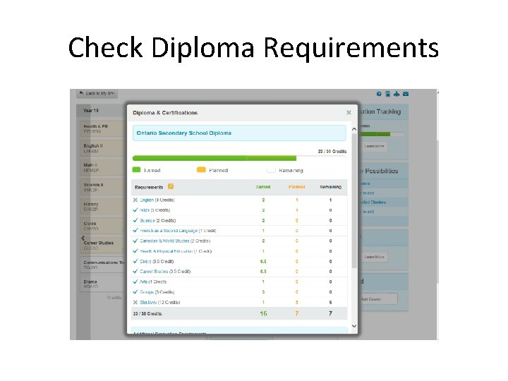 Check Diploma Requirements 