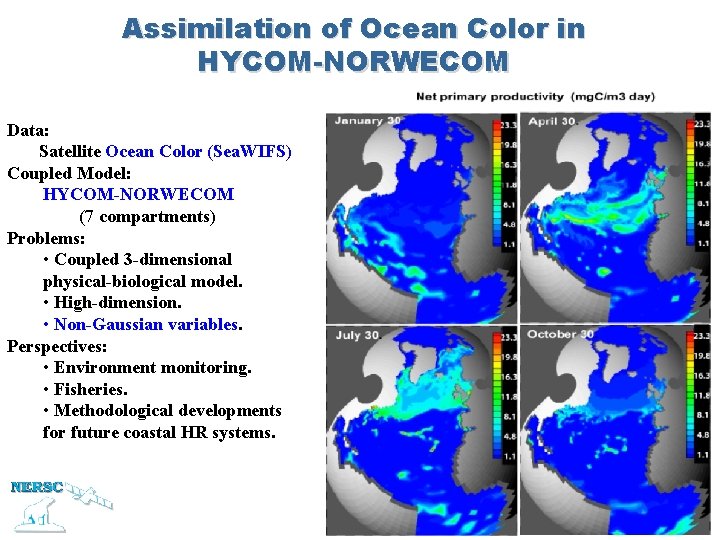 Assimilation of Ocean Color in HYCOM-NORWECOM Data: Satellite Ocean Color (Sea. WIFS) Coupled Model: