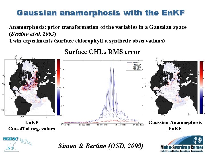 Gaussian anamorphosis with the En. KF Anamorphosis: prior transformation of the variables in a