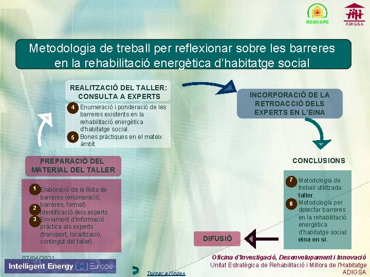 Metodologia de treball per reflexionar sobre les barreres en la rehabilitació energètica d’habitatge social